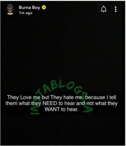 Burna Boy Speaks On Why Nigerians No Longer Love & Adore Him